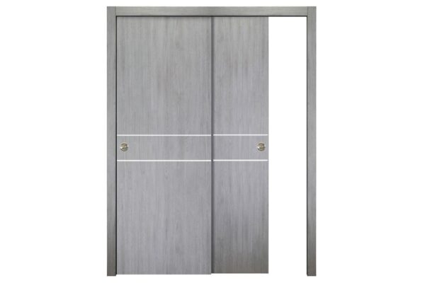 Italia Flush 08 Light Grey Laminate Interior Door - Image 7