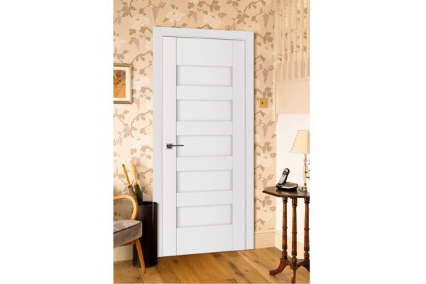 Stile 040 Soft White Laminated Modern Interior Door - Image 9