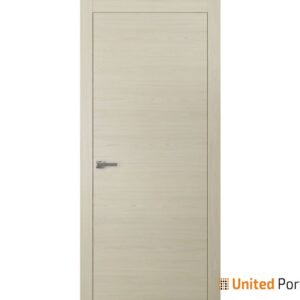 Modern Solid Interior Door with Handle | Planum 0010 Milk Ash 24" x 80" | Single Regural Panel Frame Trims | Bathroom Bedroom Sturdy Doors-24" x 80"